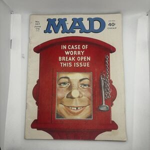 Mad Magazine Vol 1 No 167 June 1974 In Case of Worry Break Open This Issue Humor
